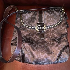 Coach Chocolate Brown Signature Purse